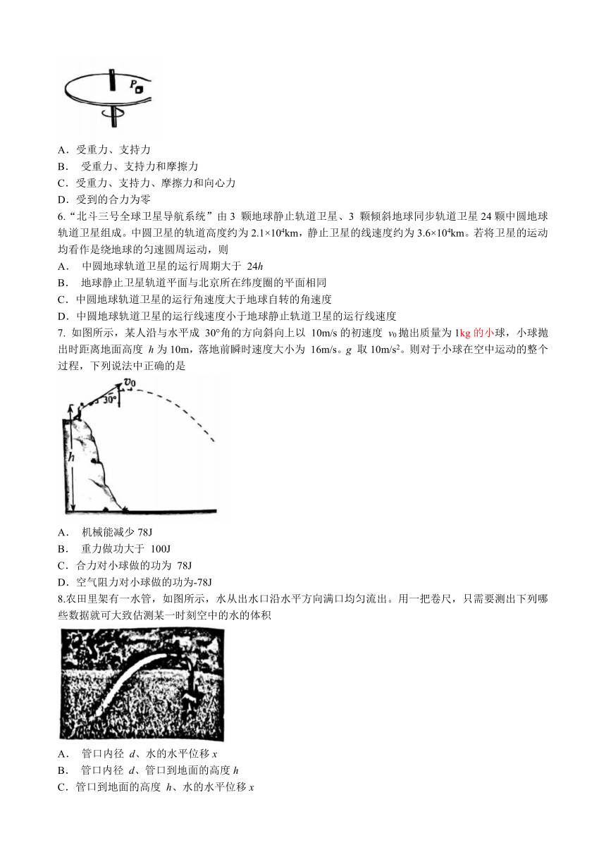 北京市西城区2022-2023学年高一下学期期末考试物理试题(无答案)