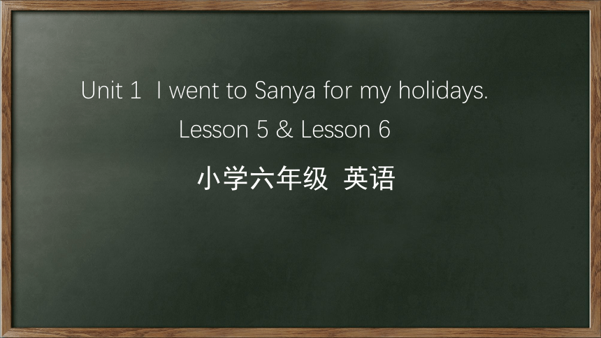 Unit 1 I went to Sanya for my holidays. Lesson 5-6  课件(共47张PPT)