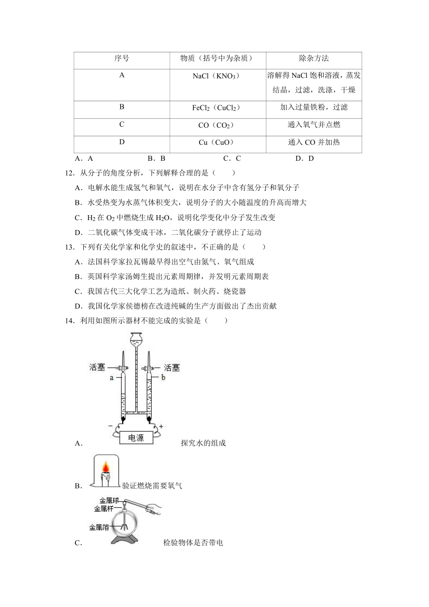 2023年河北省张家口市桥东区化学模拟试题(含解析）