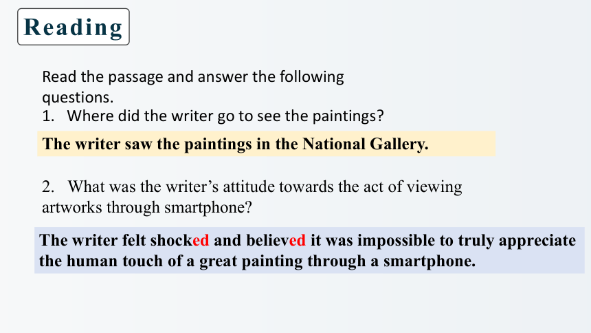 牛津译林版（2019） 选择性必修第一册  Unit 3 The Art of Painting  Grammar and usage课件(共35张PPT)