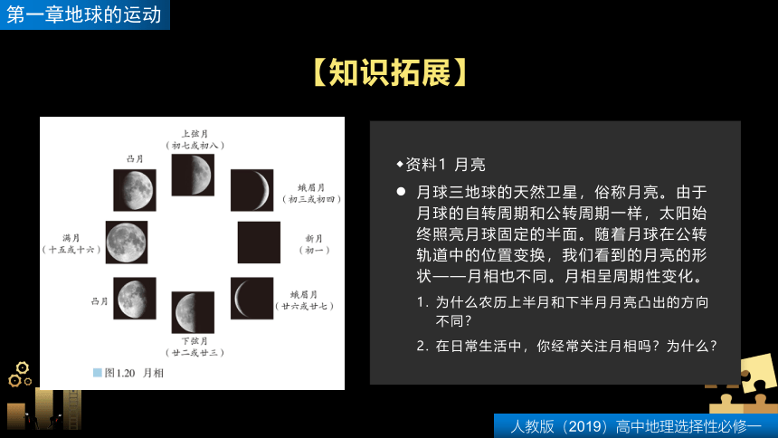 高二地理同步精品备课（人教版2019选择性必修1）第一章地球的运动问题研究  人类是否需要人造月亮（共13页PPT）