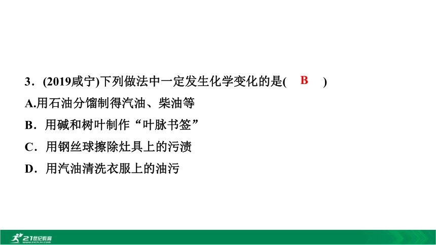 【备考2021】中考化学一轮考点复习第1单元 走进化学世界 课堂讲练（课件39页）