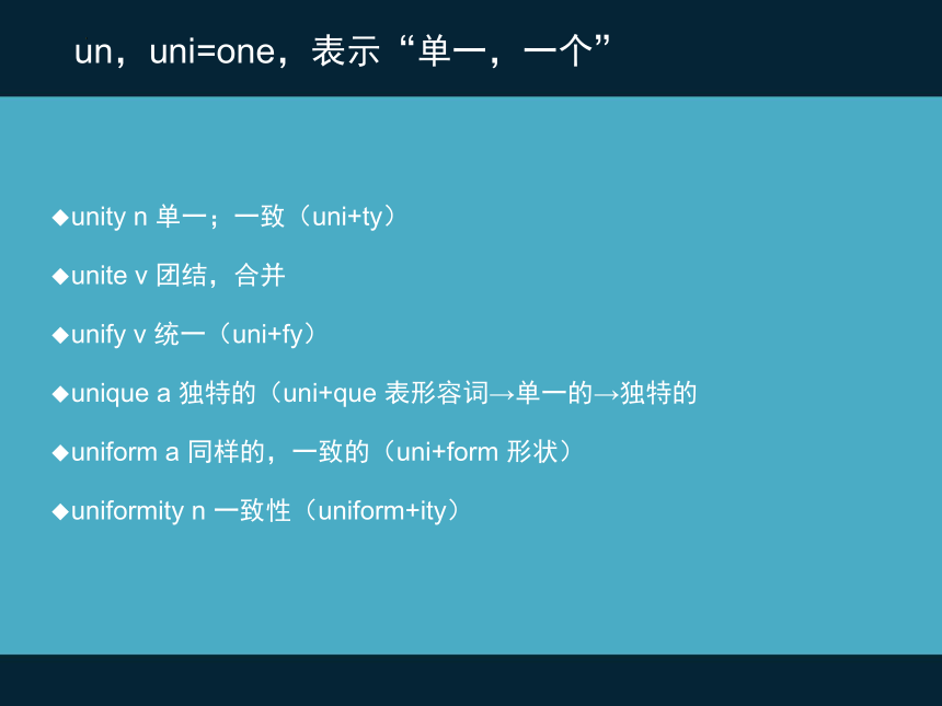 2024届高三英语二轮复习词汇记忆（词根词缀）课件(共25张PPT)