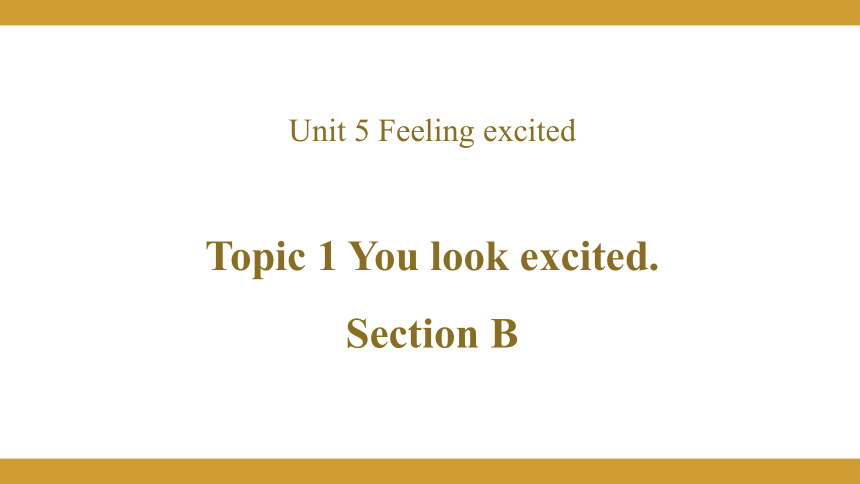 Unit  5  Feeling excited Topic 1 You look excited Section B课件+内嵌音频