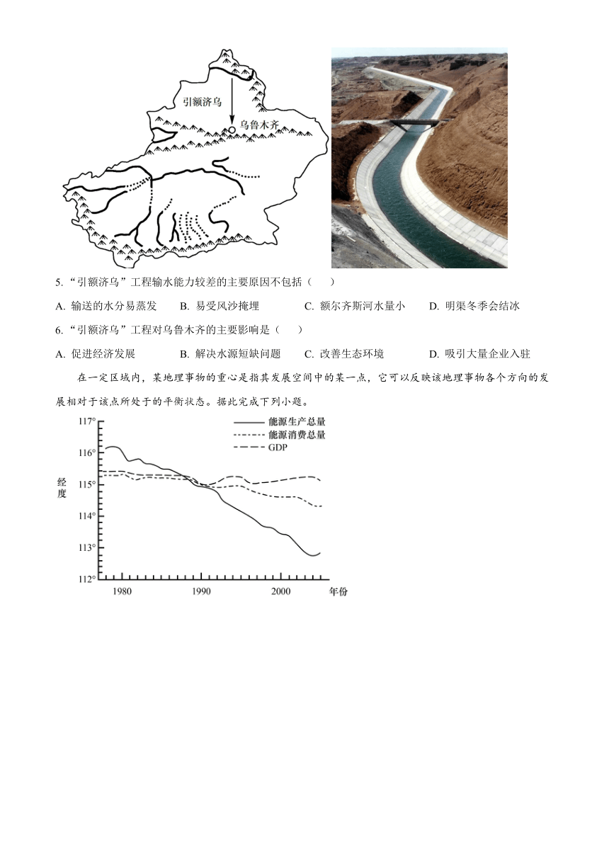 浙江省杭州市富阳区2022-2023学年高二下学期3月考试地理试题（含解析）