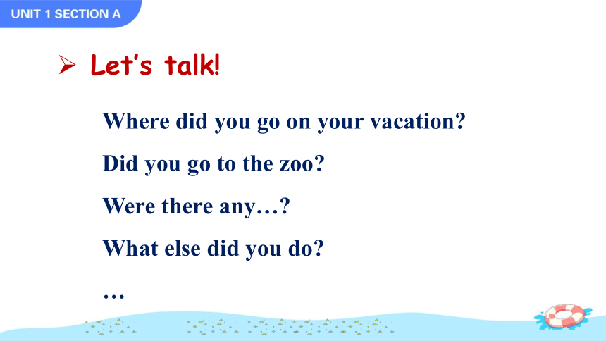 Unit 1 Where did you go on vacation Section A Grammar Focus-3c课件（共51张PPT）