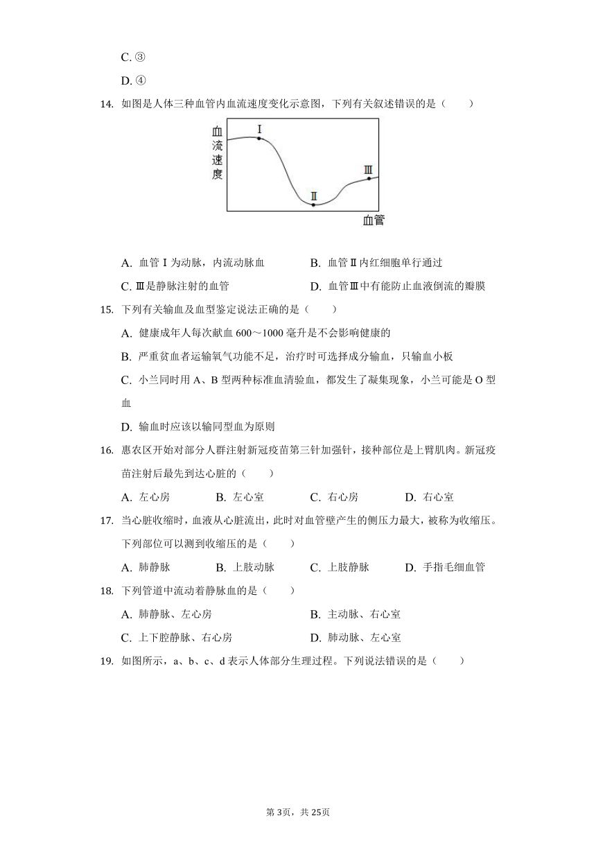 2021-2022学年辽宁省鞍山二中七年级（下）期中生物试卷(word版含解析）