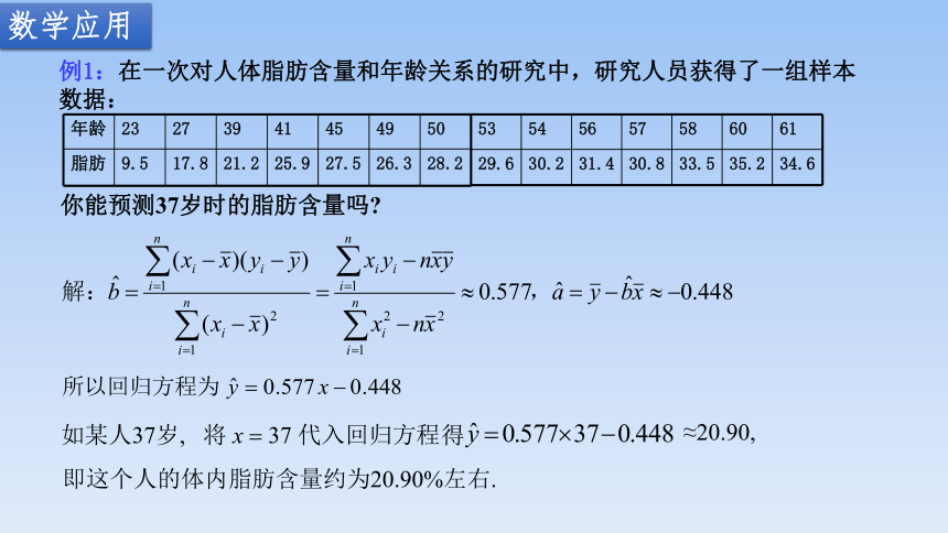 苏教版（2019）高中数学选择性必修第二册课件 9.1.2线性回归方程 课件（共21张PPT）