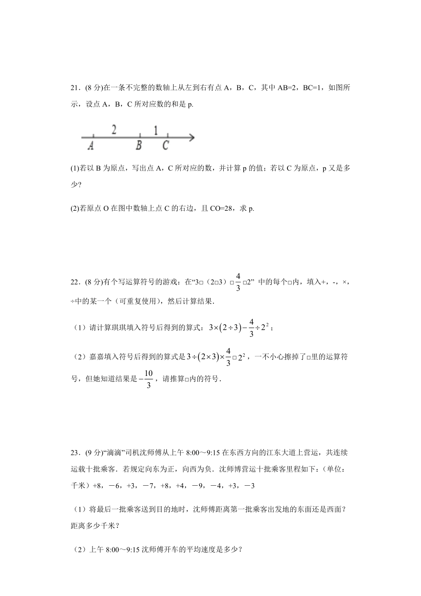 湘教版2020年七年级上册第1章《有理数》检测卷 （word版，含解析）