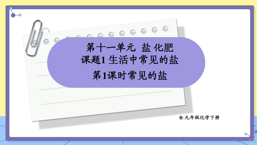 人教版化学九下：11.1.1 常见的盐 探究课件(共34张PPT)