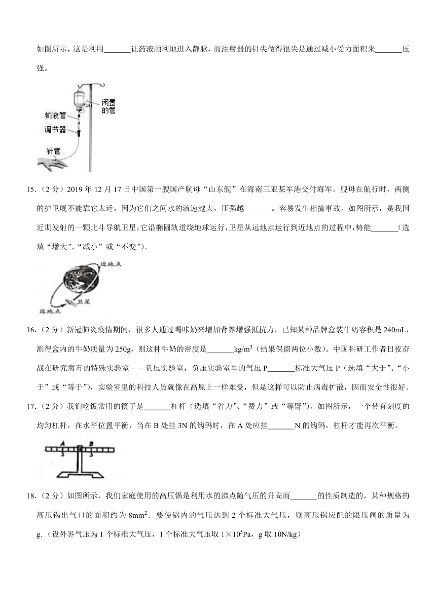 2019-2020学年云南省红河州八年级（下）期末物理试卷（含解析）