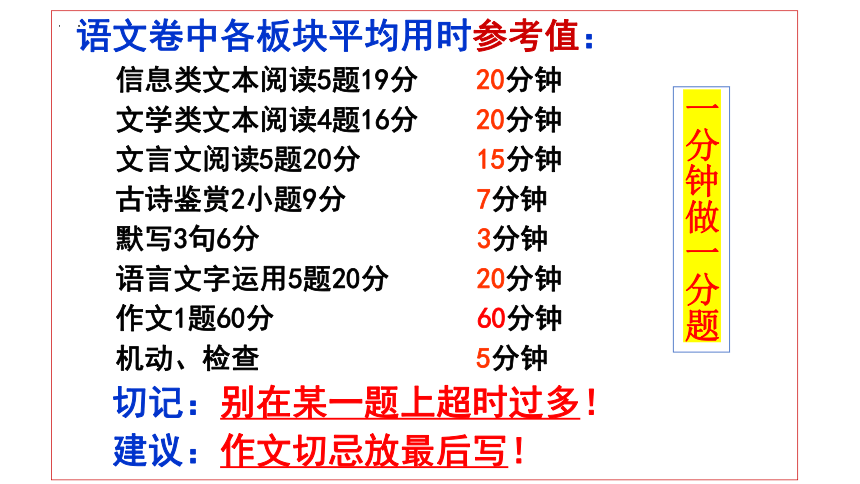 2023届高考语文考前指导（最后一课）课件(共94张PPT)