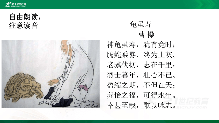 课外古诗词诵读：龟虽寿 课件（13张PPT）