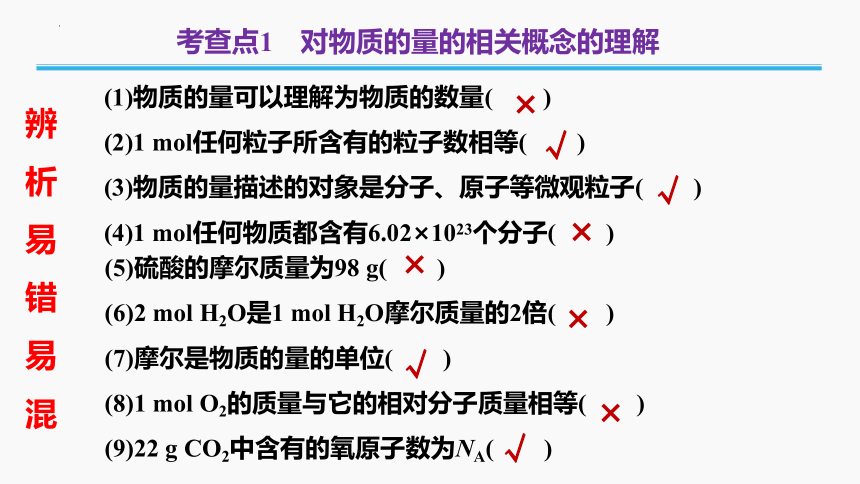 2023年普通高中化学学业水平考试学考复习——专题6　物质的量