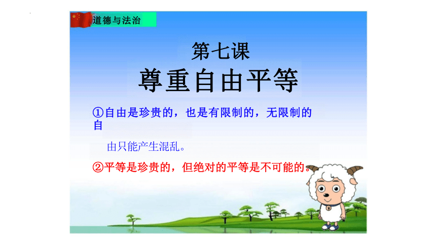 7.1 自由平等的真谛 课件(共23张PPT)-2023-2024学年统编版道德与法治八年级下册