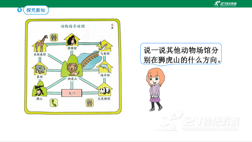 人教版（2023春）数学三年级下册1.4 描述简单路线课件（14张PPT)