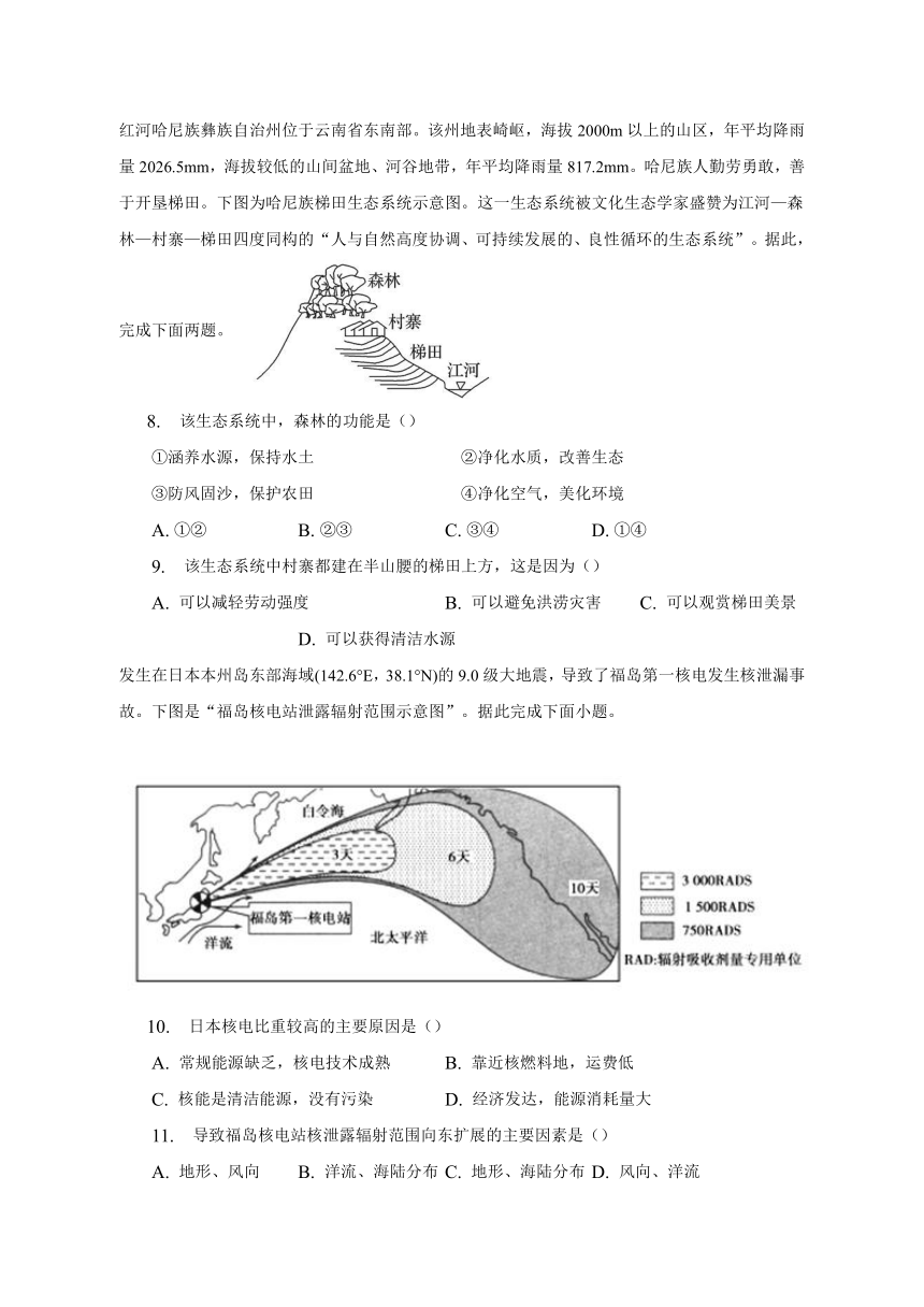 广东省深圳市龙华区2022-2023学年高二下学期第二次阶段考试（期中）地理试题（含解析）