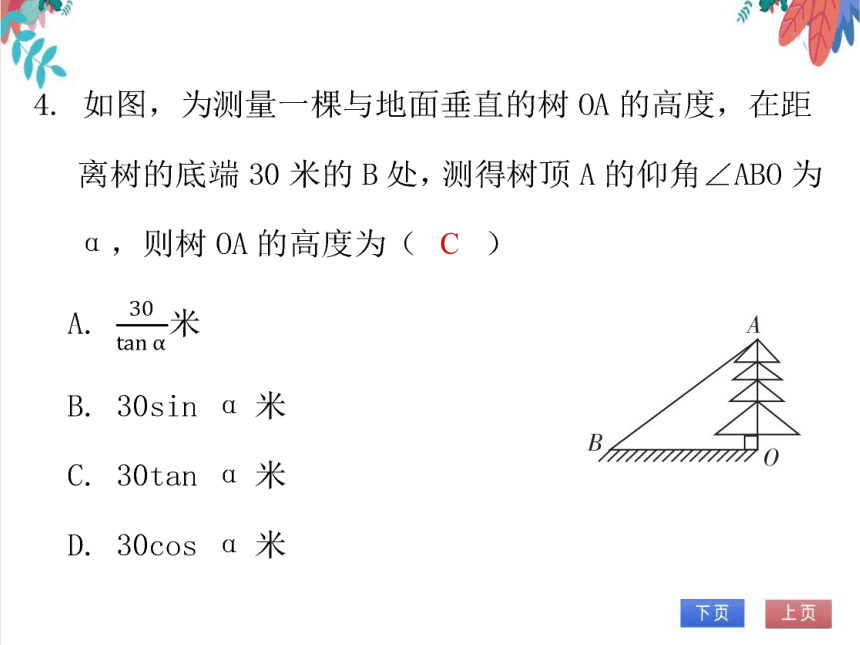 【北师大版】数学九年级（下）1.3 三角函数的计算 习题课件