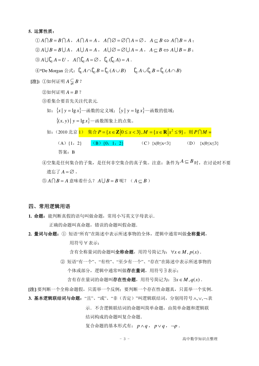 2022高考数学知识点一本通（精编）素材