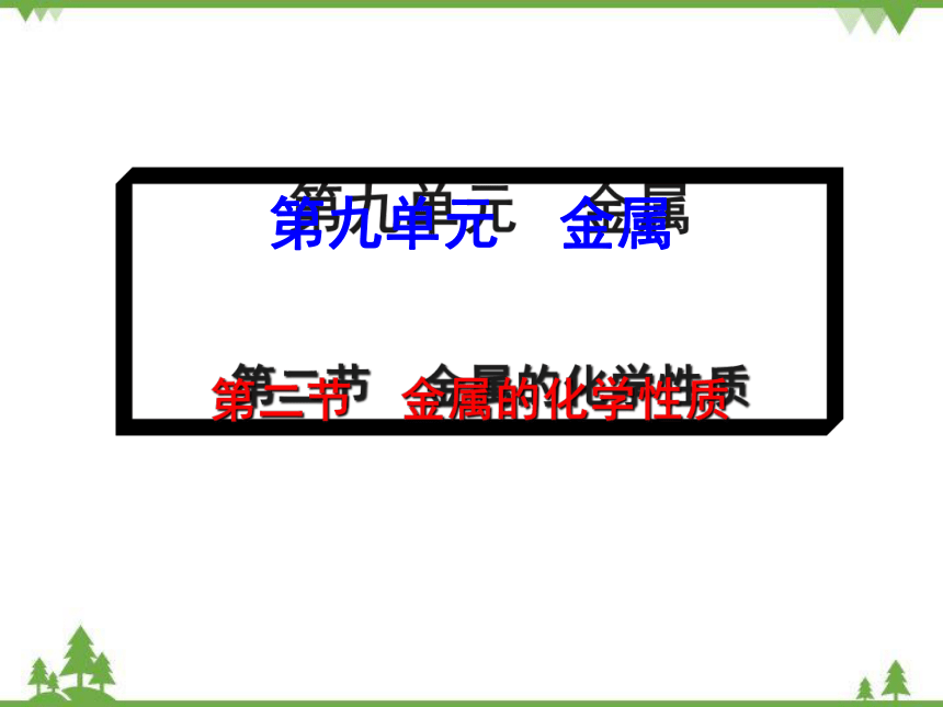 鲁教版九年级化学下册 第九单元 第二节  金属的化学性质 课件(共24张PPT)