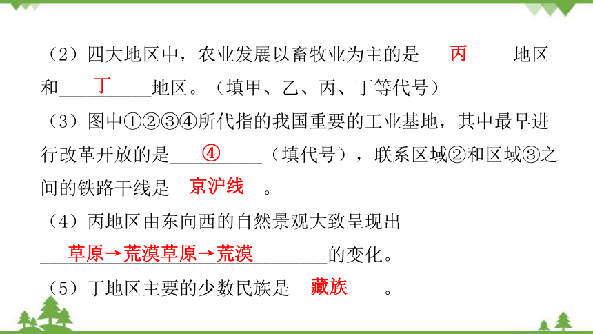 湘教版地理八年级下册 第五章章末复习  习题课件(共32张PPT)