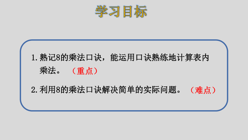 人教版数学二年级上册6.2   8的乘法口诀（1）课件（18张ppt）