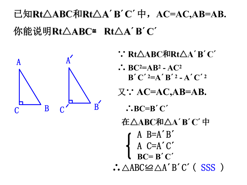 浙教版初中数学八年级上册 2.8   直角三角形全等的判定  课件（共12张ppt）