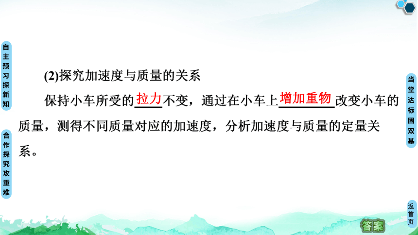 人教版（2019）高中物理 必修第一册4.2 实验：探究加速度与力、质量的关系课件