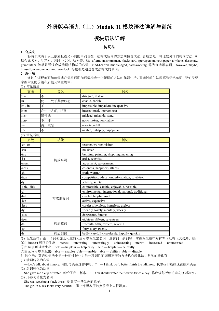 Module 12 Save our world模块语法详解与训练