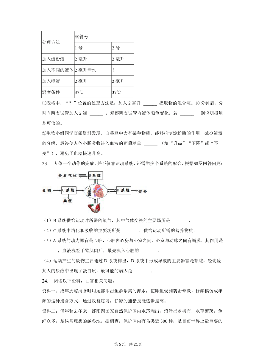 2023年吉林省长春市中考生物模拟试卷（三）（含解析）