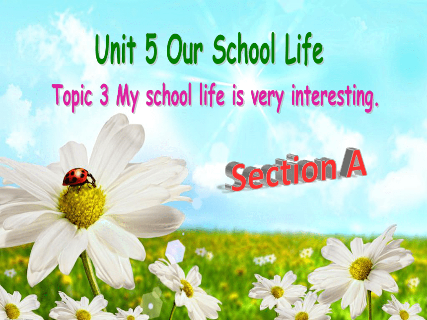 Unit 5 Our school life Topic 3 My school life is very interesting. Section A 课件（17张PPT）