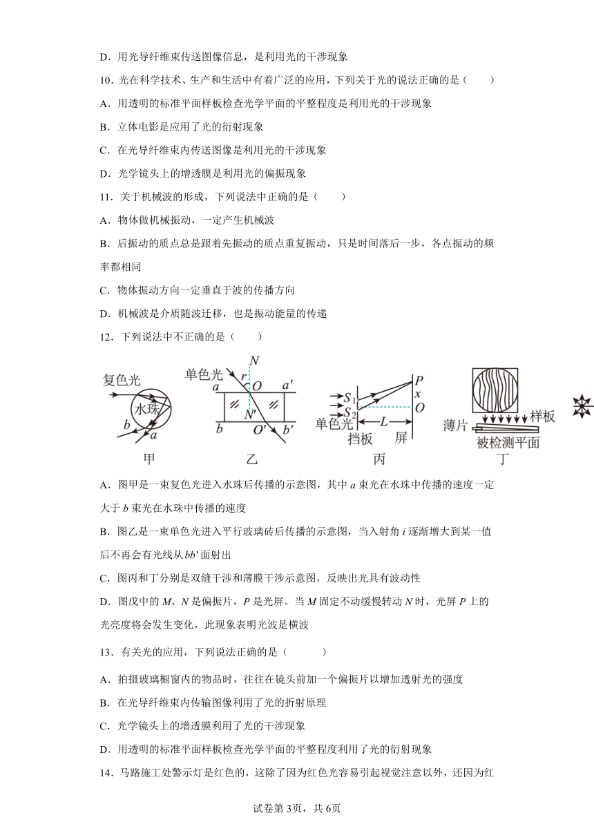 4.6节光的偏振激光（Word版含答案）