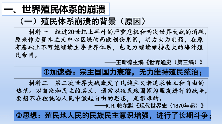 第21课 世界殖民体系的瓦解与新兴国家的发展 课件(共56张PPT)--2022-2023学年高中历史统编版（2019）必修中外历史纲要下册