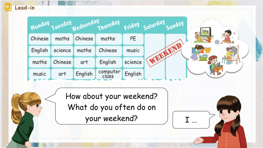 Unit 2 My week Part B Let's learn 课件 (共23张PPT)