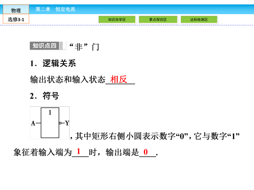 高中物理选修3-1人教新课标2.11简单的逻辑电路（35张PPT）