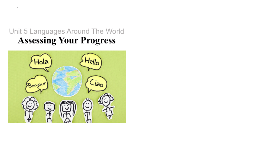 人教版（2019）必修第一册Unit 5 Languages Around the World Assessing Your Progress 课件(共18张PPT)