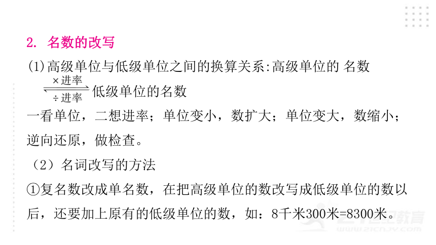 2022年小升初数学总复习（通用版）第10课时 长度、面积与体积单位课件（34张PPT)