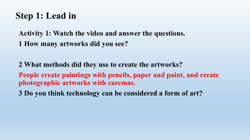 外研版（2019）高中英语选择性必修第一册 Unit4 Meeting the muse Developing ideas and Presenting ideas精品课件(2)(共13张PPT)