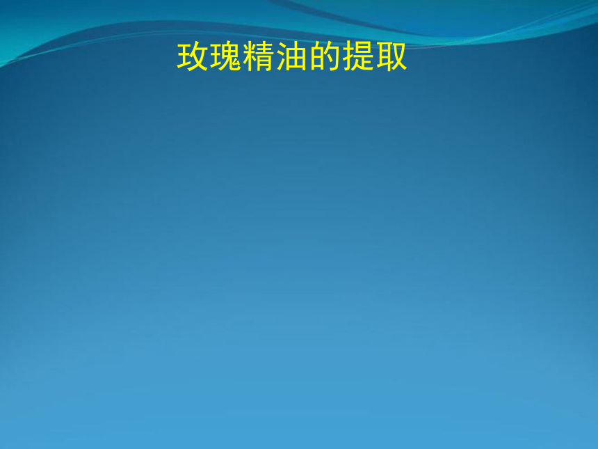 选修一 第三部分 实验7 用蒸气蒸馏法从芳香植物中提取精油 植物精油的提取 课件（38张PPT）浙科版