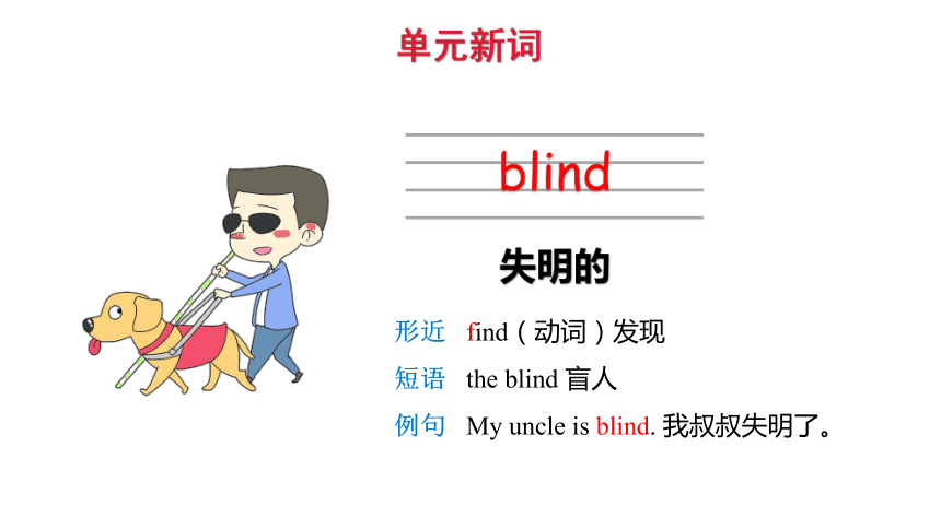 Module 7 Unit 1 He can't see.  课件(共22张PPT)