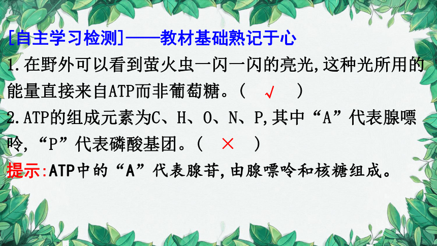 浙科版（2019）生物必修一 第三章第一节 ATP是细胞内的“能量通货”课件(共31张PPT)