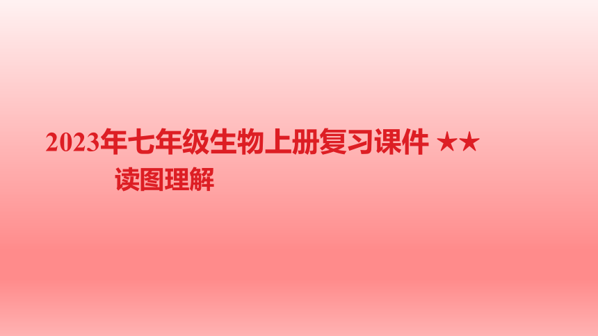 2023年人教版七年级生物上册复习课件 (共22张PPT)读图理解