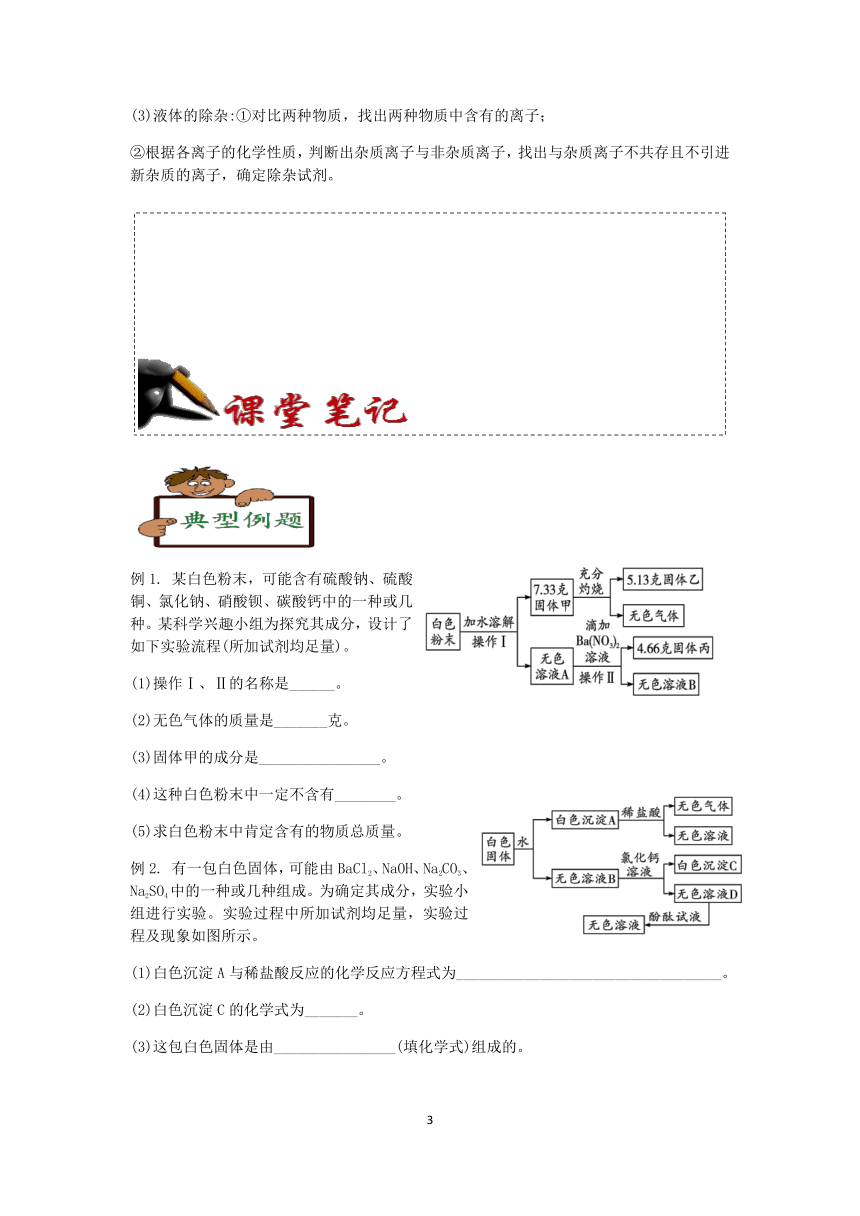 2020浙教版科学九年级上册“培优提高”秋季班讲义（四）：物质的检验、鉴别与除杂【含答案】