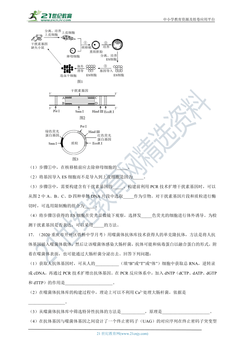 【高三生物新题专项汇编】考点22 细胞工程（精品试题+答案详解）