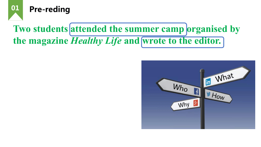 人教版（2019）选择性必修 第三册Unit 2 Healthy Lifestyle Reading for Writing 以读促写课件（23张ppt)