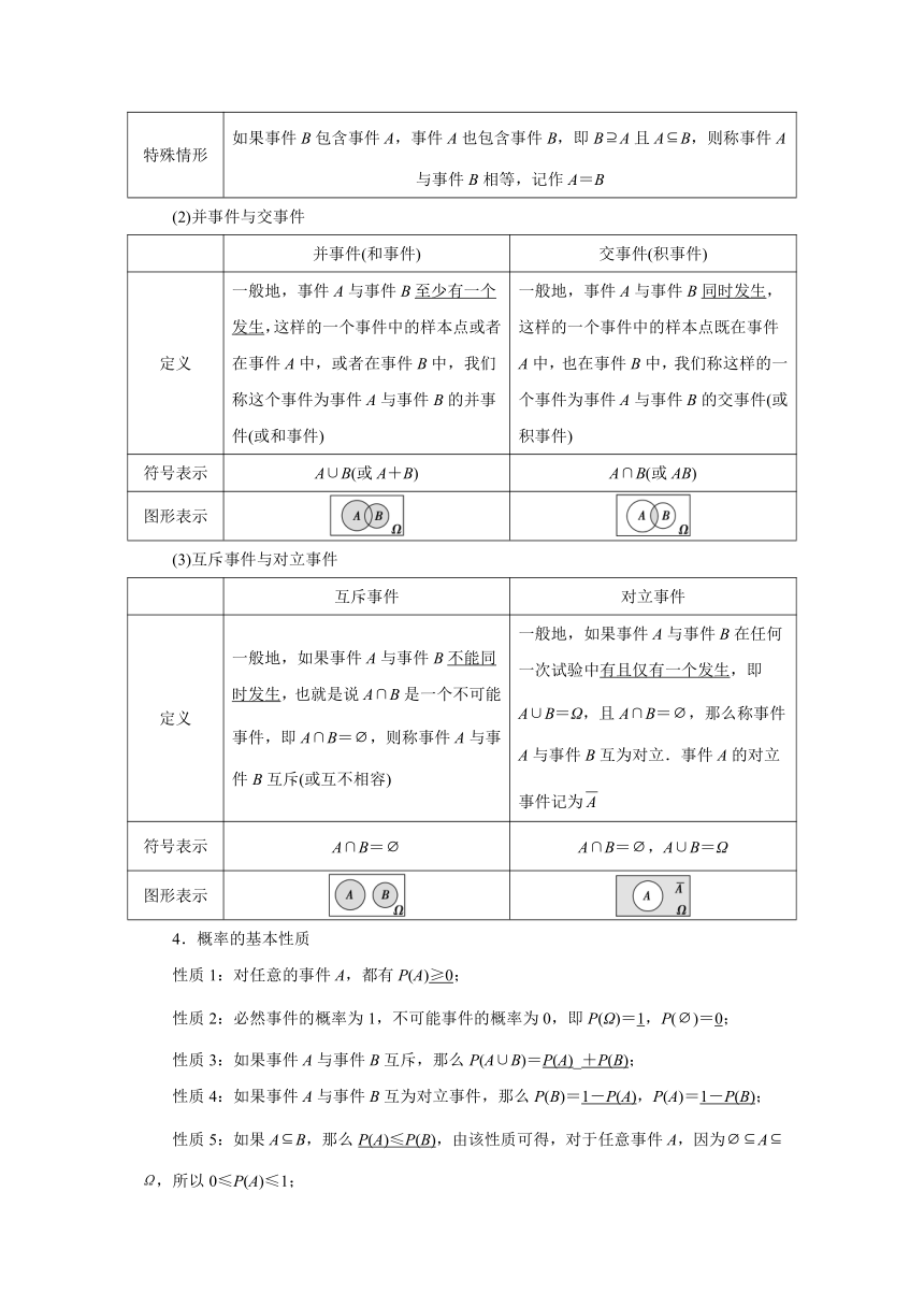 高三一轮总复习高效讲义第十章第4节 随机事件的概率与古典概型 学案（Word版含答案）