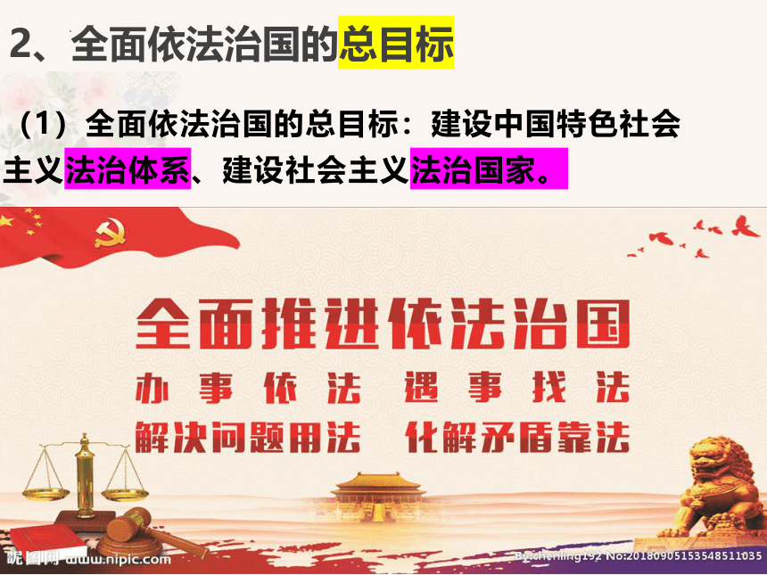 高中政治统编版必修三7.2 全面推进依法治国的总目标与原则（共22张ppt）