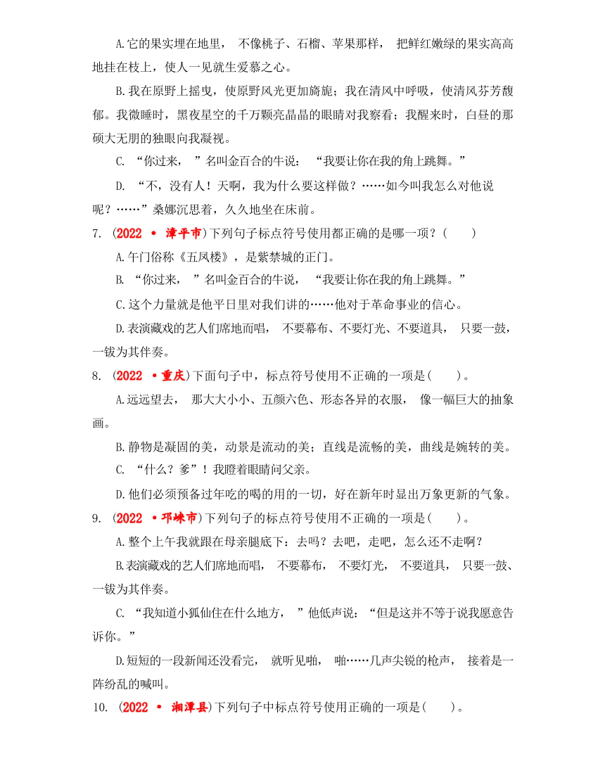 2023年小升初语文标点符号辨析与运用综合训练（有解析）