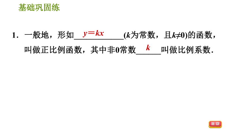 2020--2021学年冀教版八年级下册数学课件 第21章 21.1.1  正比例函数（共25张ppt）