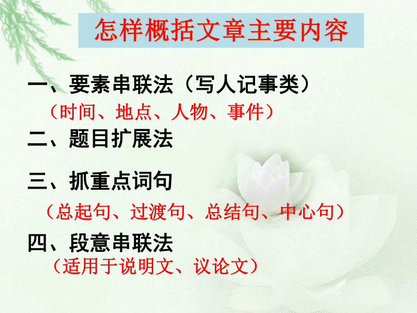 2022中考语文三轮 记叙文考点专题训练 课件